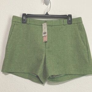 Banana Republic NEW Green Linen Blend Textured Shorts With Pockets Size 8